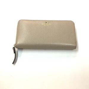 Kate Spade Madison Large Continental Zip Around Wallet Tan Beige